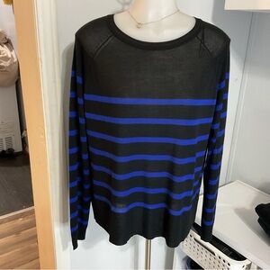 Zara Black Stripped Sweater Size M